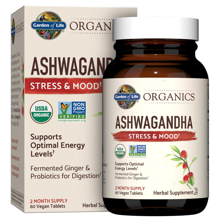 Garden of Life Ashwagandha With Probiotics And Ginger, 60 Count