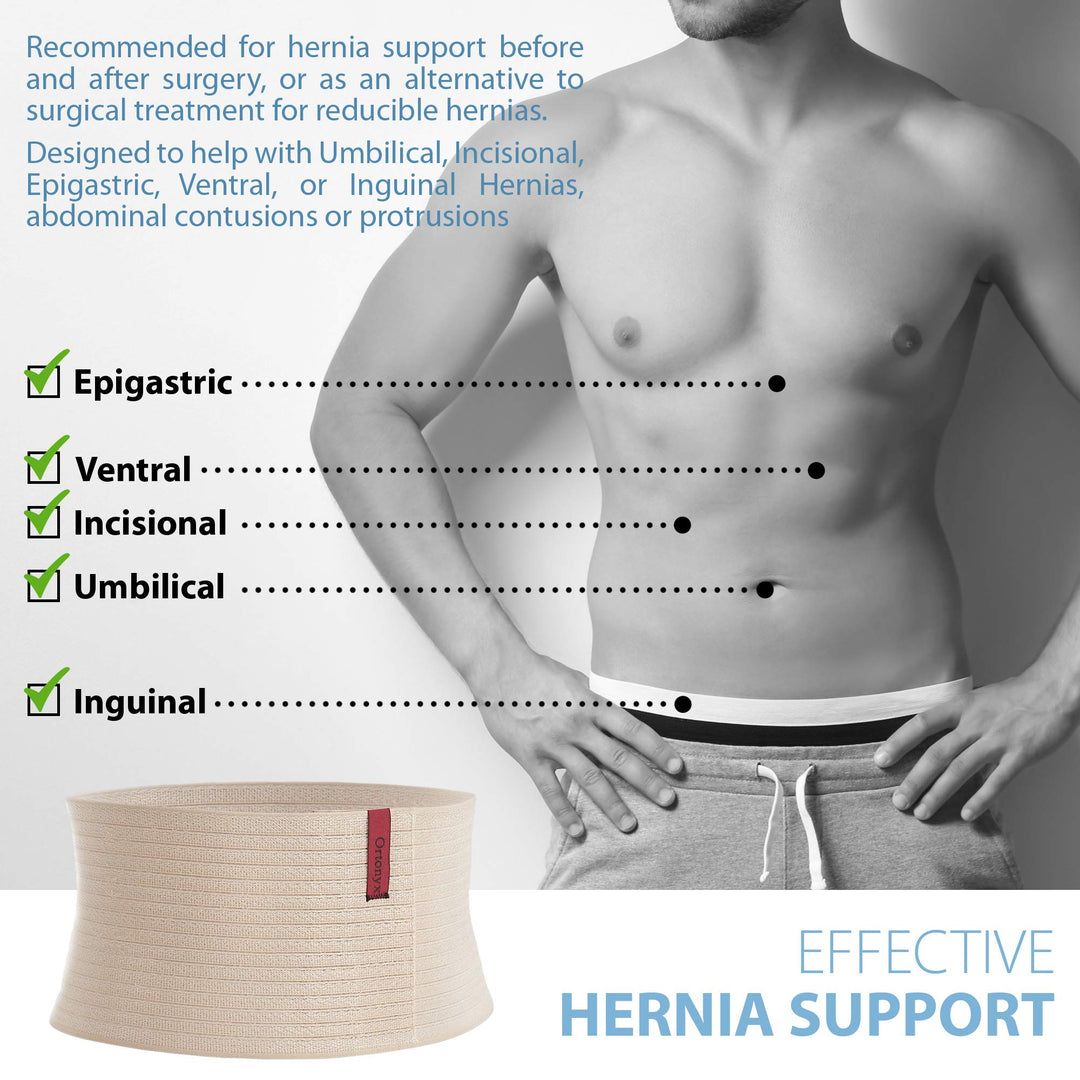 ORTONYX Umbilical Hernia Belt, Beige, L/XL
