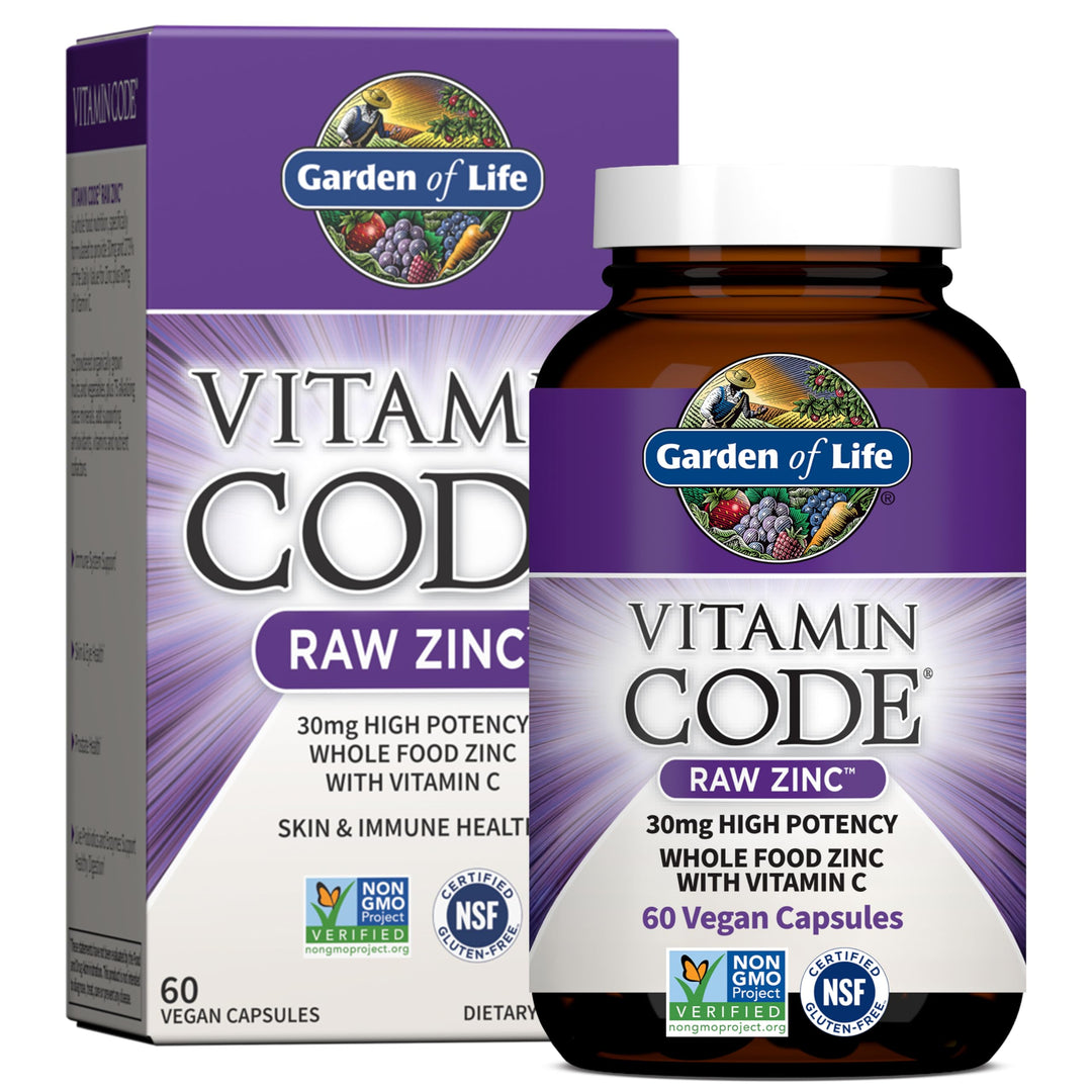 Garden of Life Vitamin Code Raw Zinc, 30 mg, 60 Count