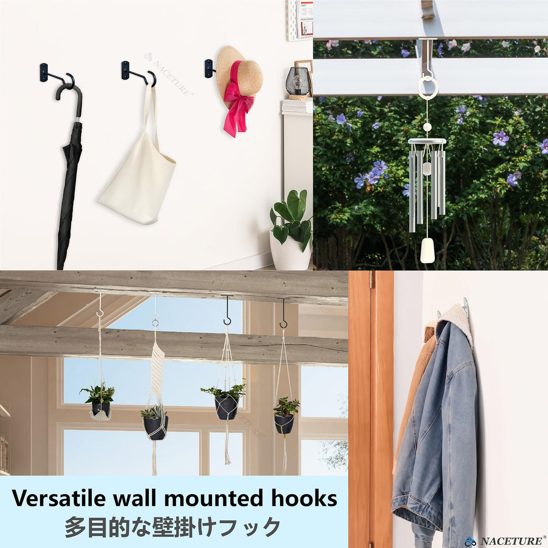 NACETURE Ceiling Hooks Heavy Duty, White, 2.5 in, 2 Count