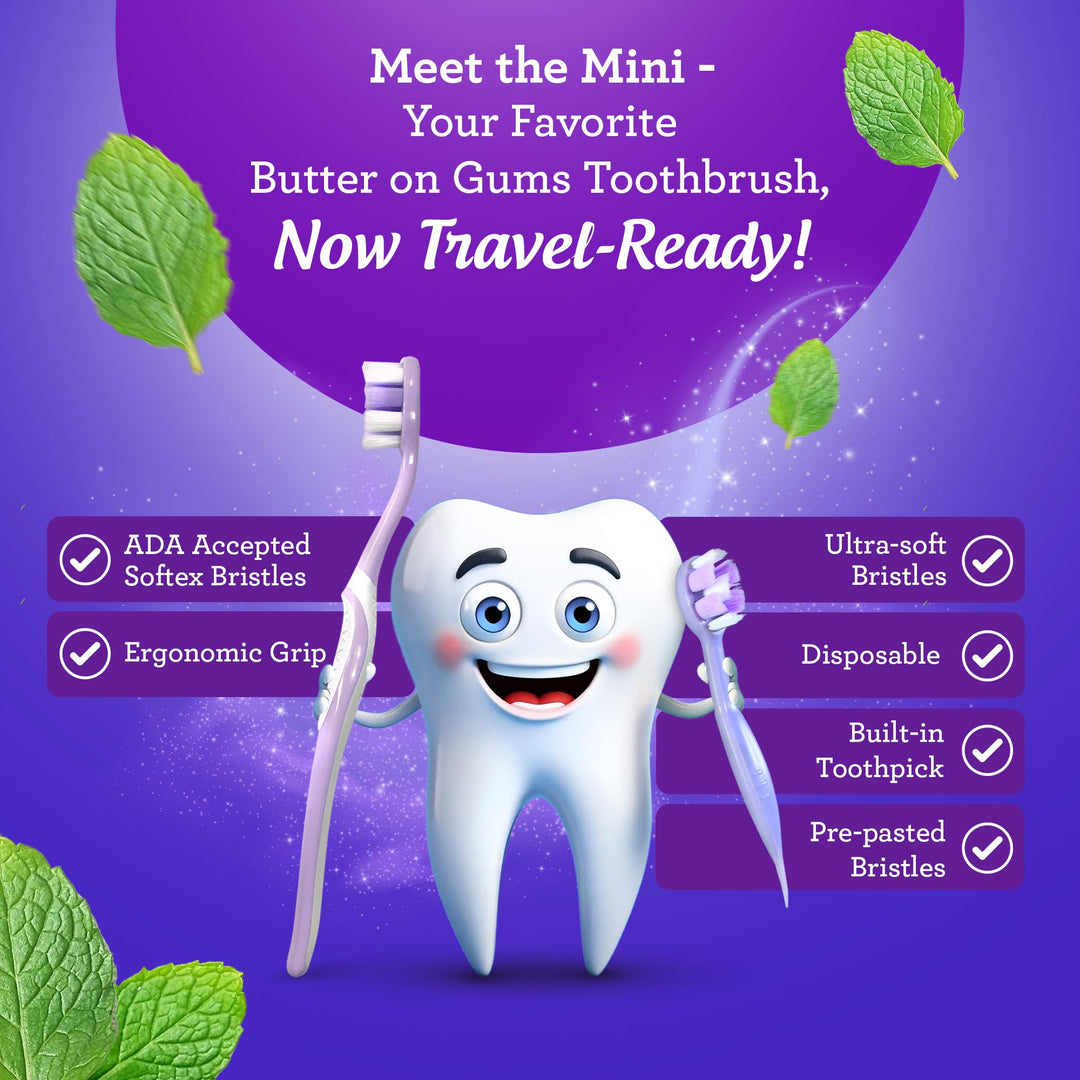 GuruNanda Ready-to-Go Disposable Mini Toothbrushes, 70 Count