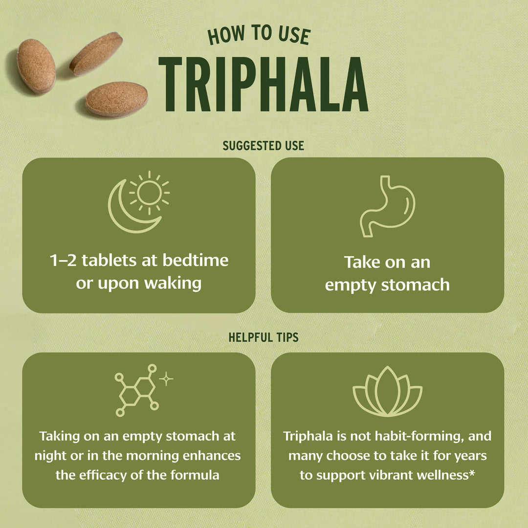 Banyan Botanicals Organic Triphala Tablets, 90 Count