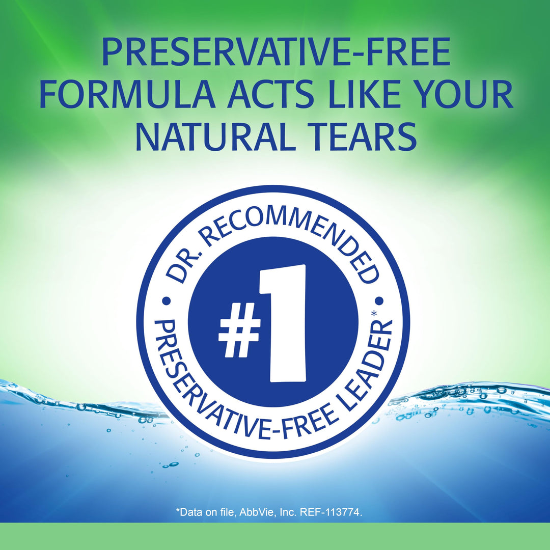 Refresh Plus Lubricant Eye Drops Preservative-Free Artificial Tears, 70 Count, 0.01 fl oz