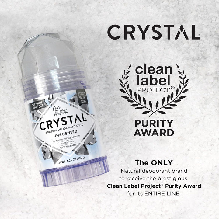 CRYSTAL Deodorant Mineral Deodorant Stick, Unscented, 1.5 fl oz