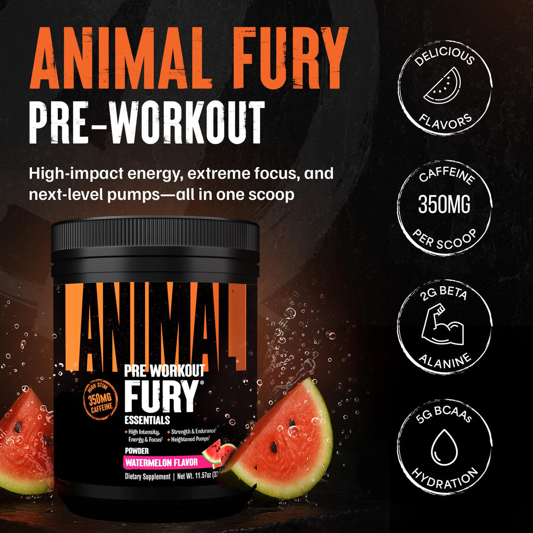 Animal Pre-Workout Fury Essentials, Watermelon, 328 g