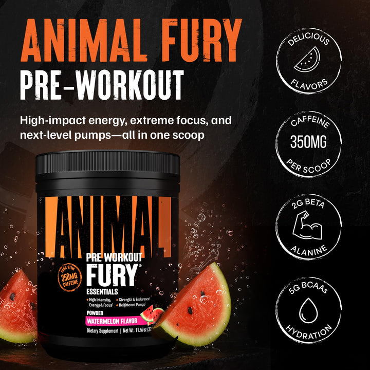 Animal Pre-Workout Fury Essentials, Watermelon, 328 g