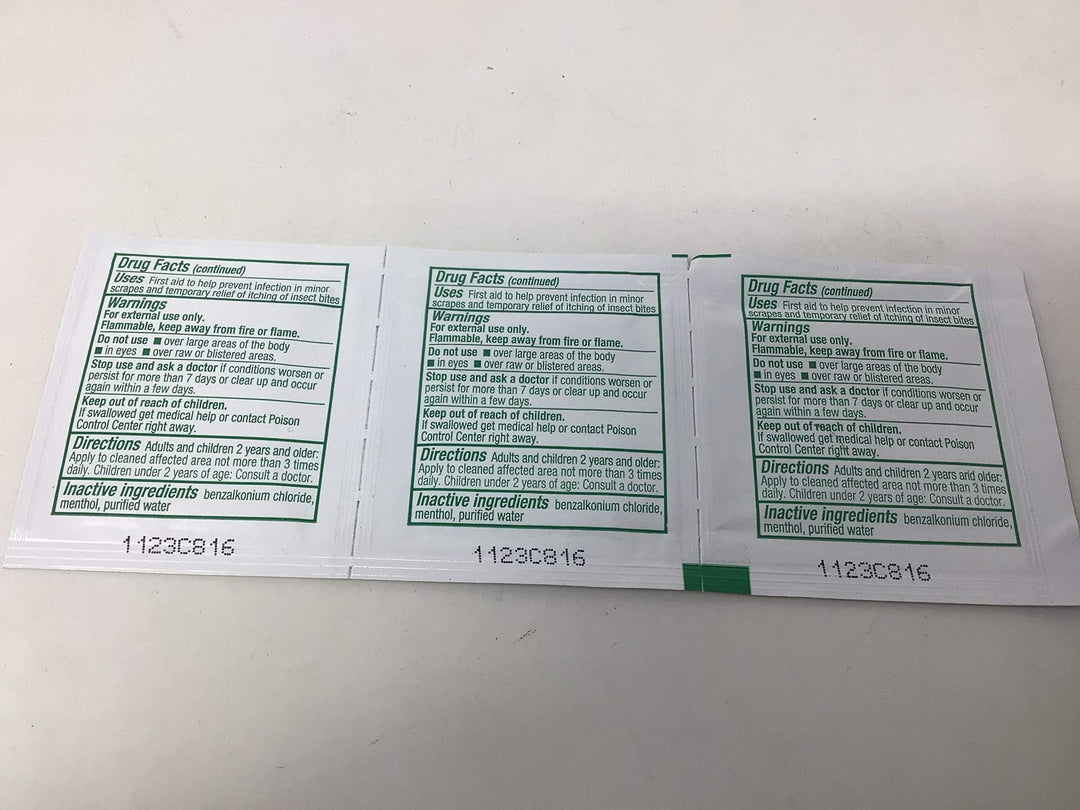 Safetec Sting Relief Wipe, 48 Count