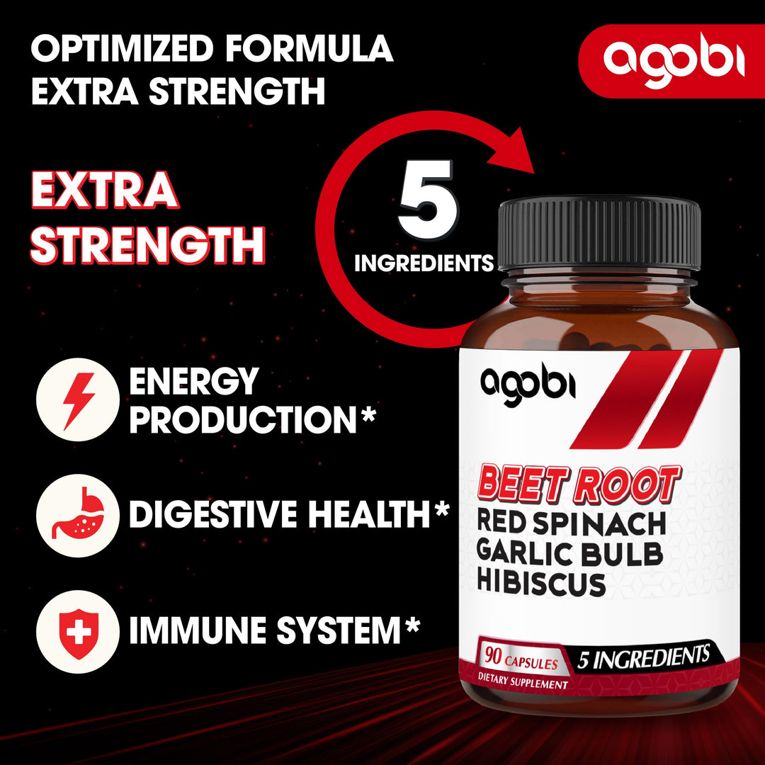 agobi Beet Root Capsules, 12100 mg, 90 Count