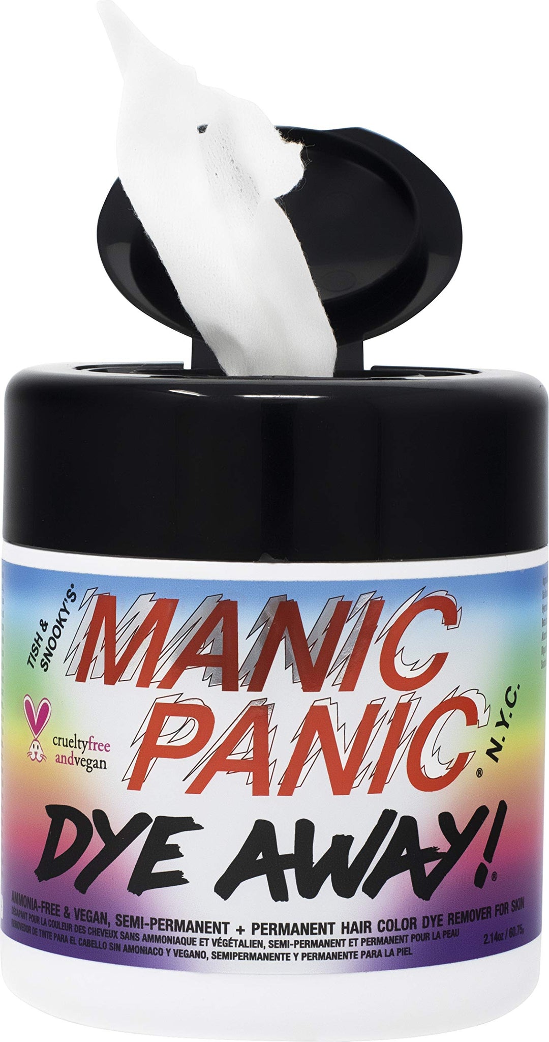 MANIC PANIC Dye Away Hair Dye Remover Wipes, 50 Count