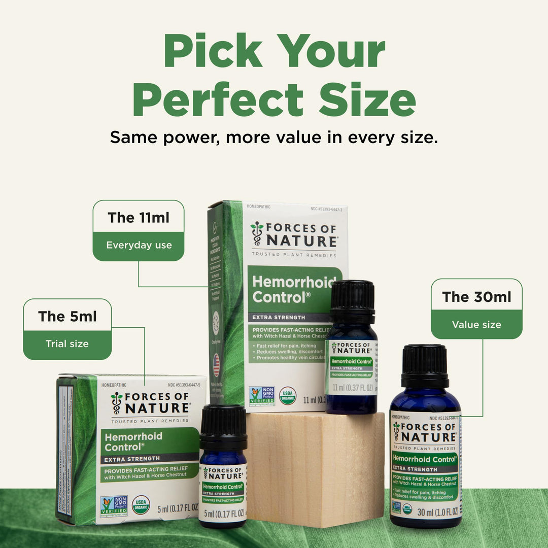 Forces of Nature Hemorrhoid Control Extra Strength, 5 ml
