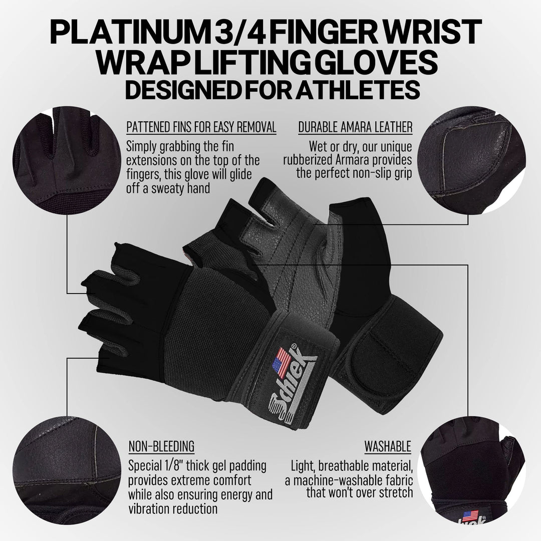 Schiek 540 Platinum Lifting Gloves, Pair