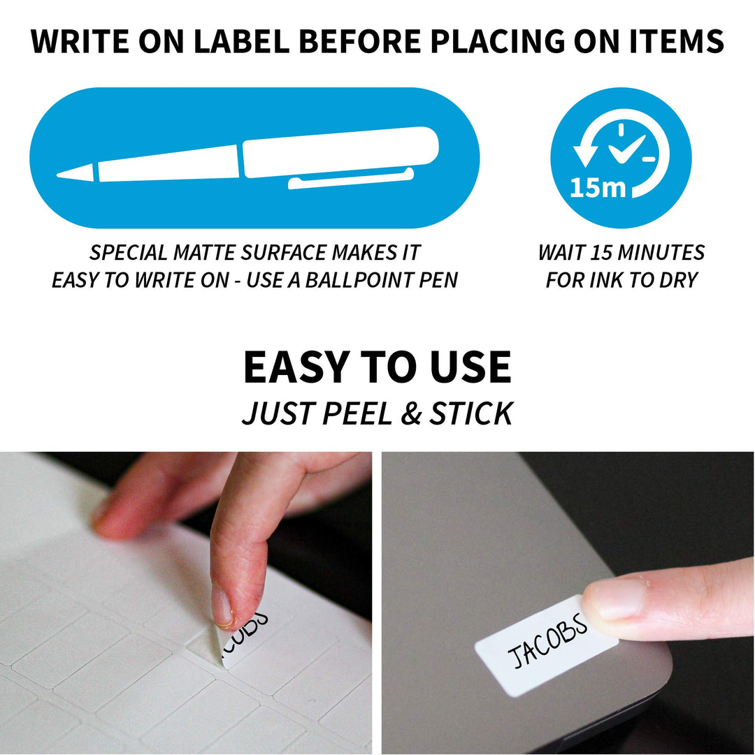 SUPIRITIV Stick-On Clothing Labels, 60 Count