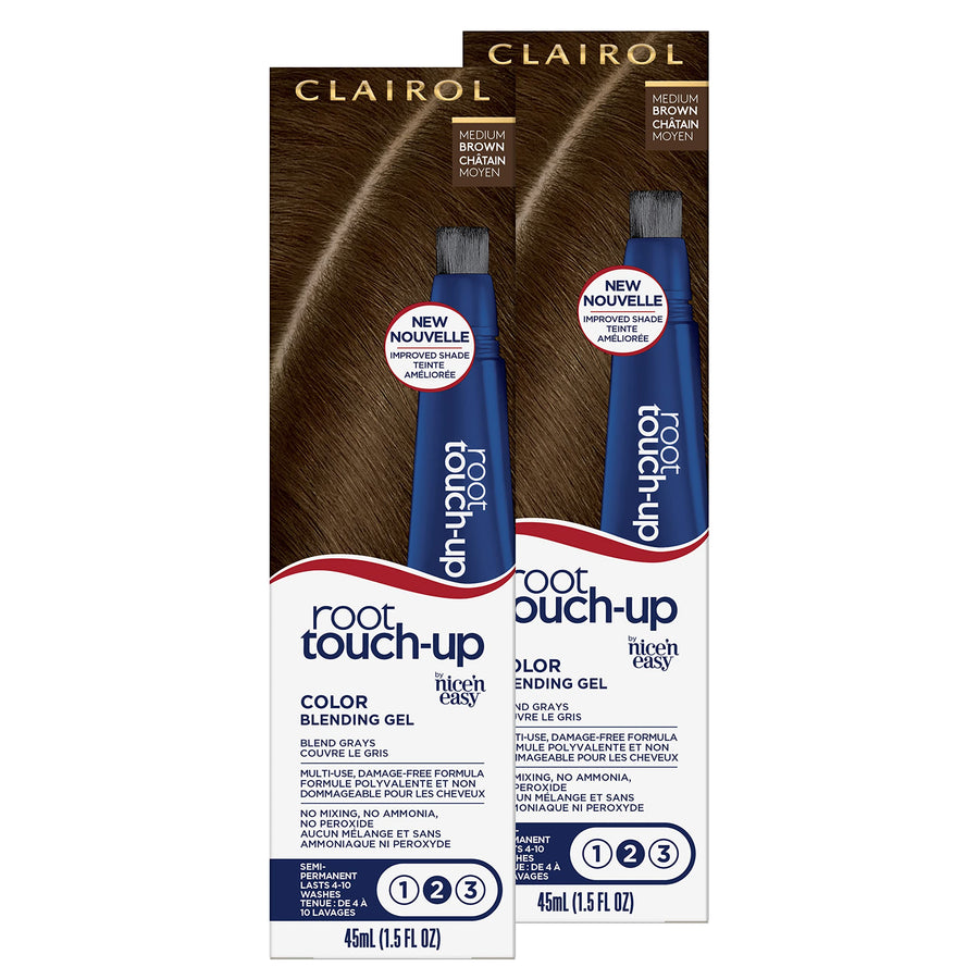 Clairol Root Touch-Up Color Blending Gel, 5 Medium Brown, 1.5 fl oz, Pack of 2