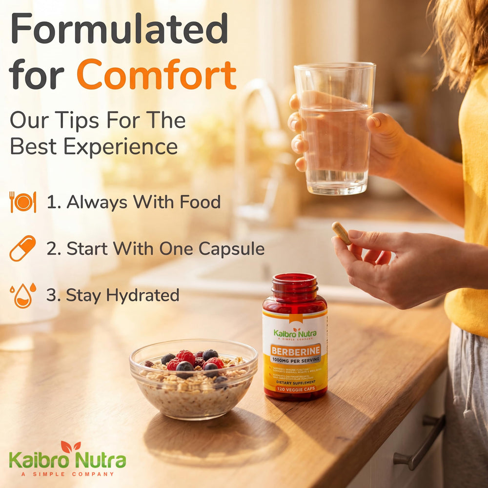 Kaibro Nutra Berberine HCL Supplement, 1000 mg