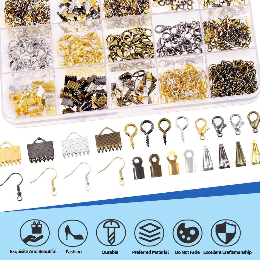 Glarks Jewelry Making Kit, 1468 Count