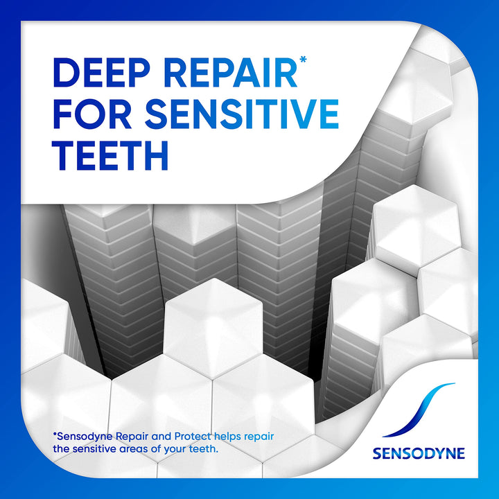 Sensodyne Repair And Protect Whitening Toothpaste, 3.4 oz, Pack of 2