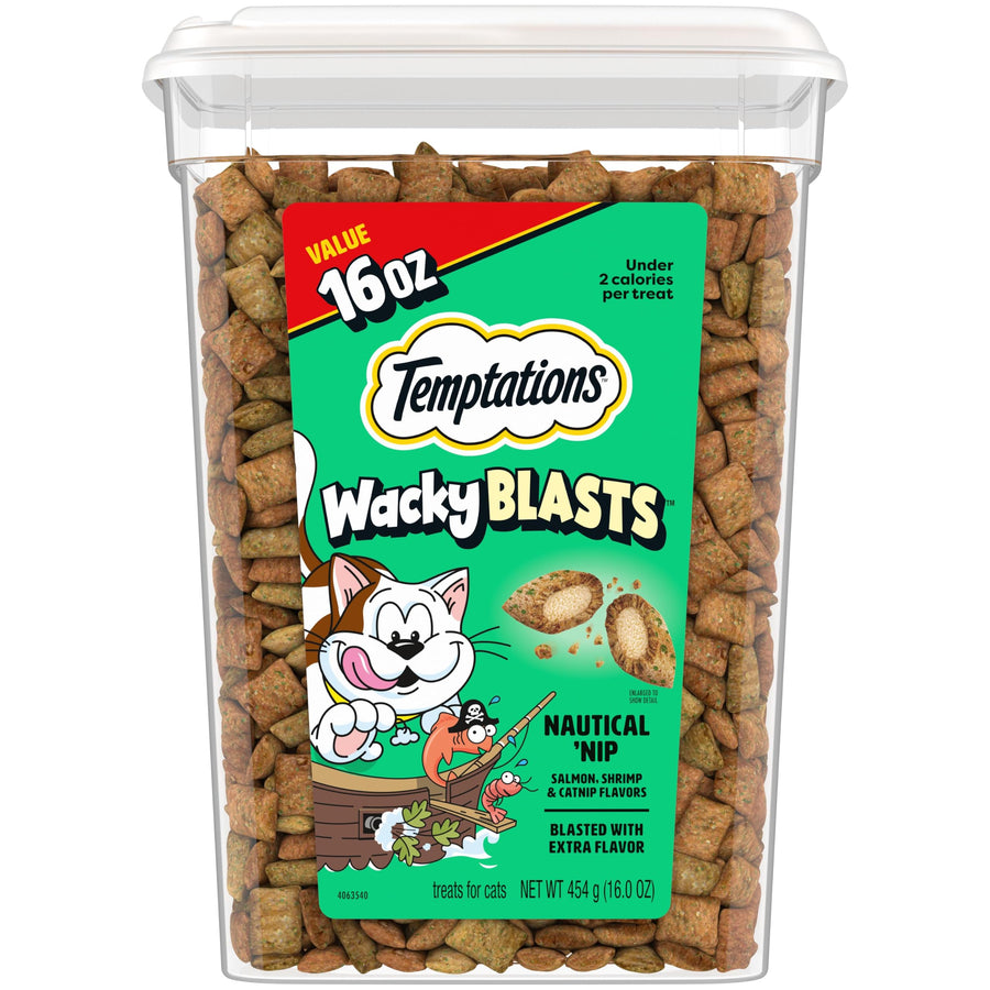 Temptations Wacky Blasts Cat Treats, Nautical Nip, 16 oz