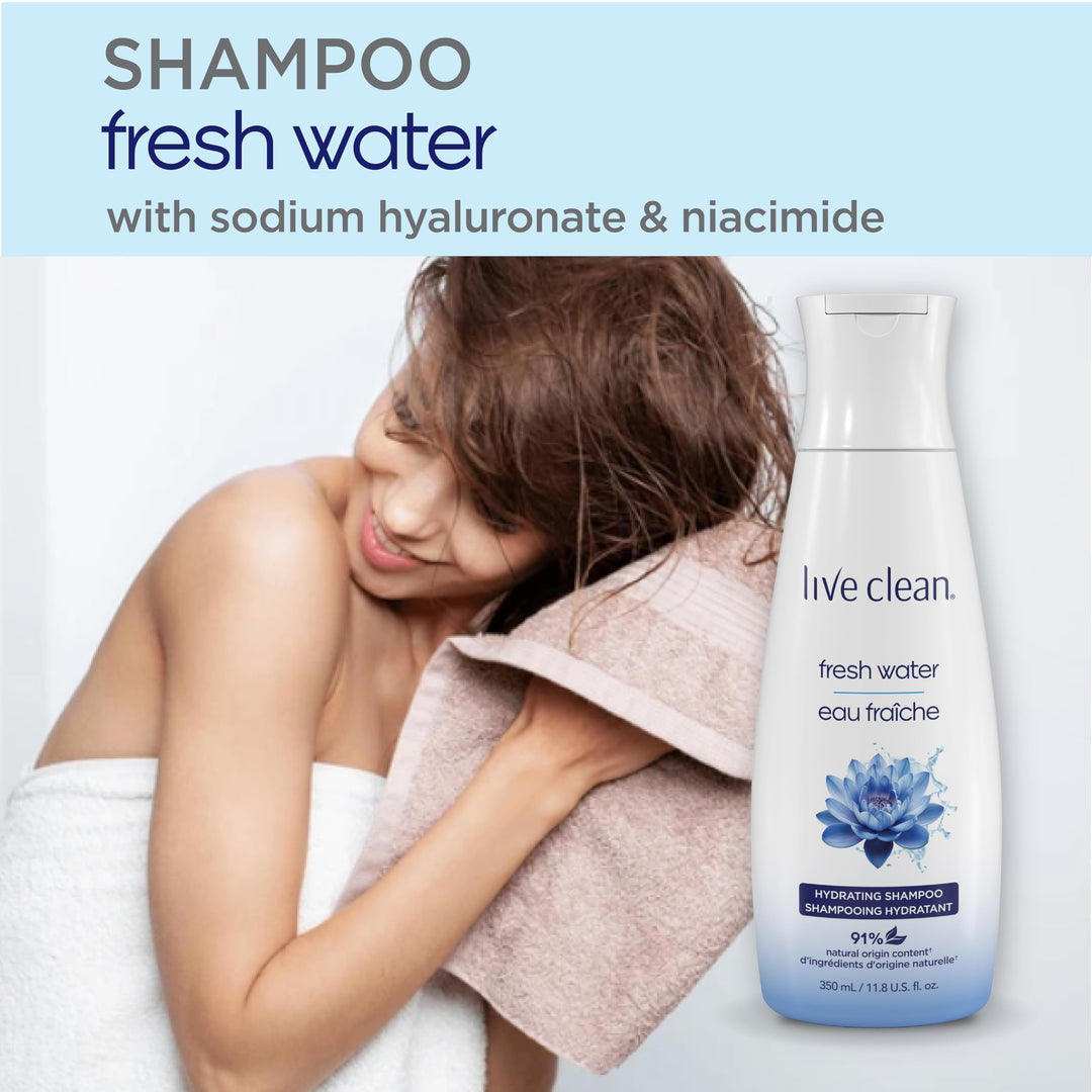 Live Clean Fresh Water Hydrating Shampoo, 12 fl oz