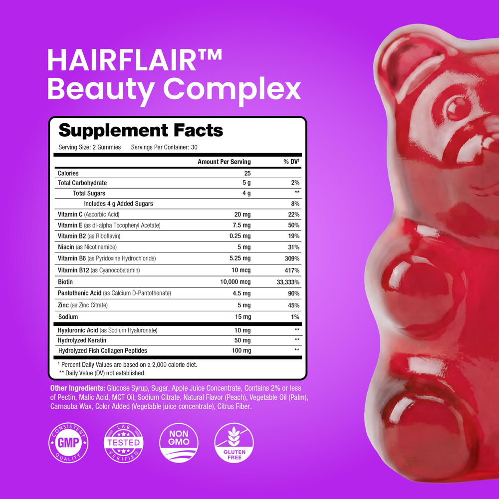 NutraChamps Biotin Gummies With Collagen And Keratin, 10000 mcg