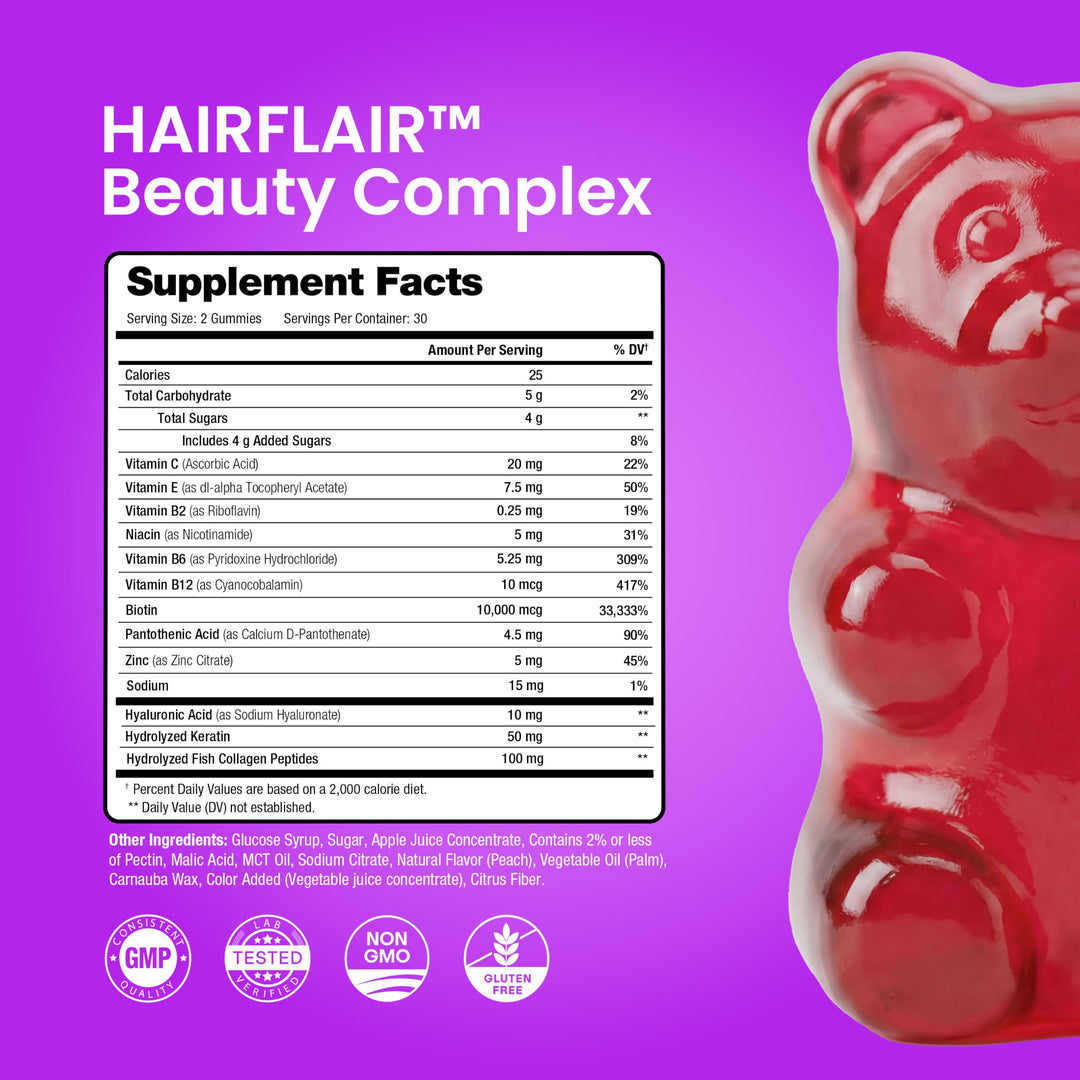 NutraChamps Biotin Gummies With Collagen And Keratin, 10000 mcg