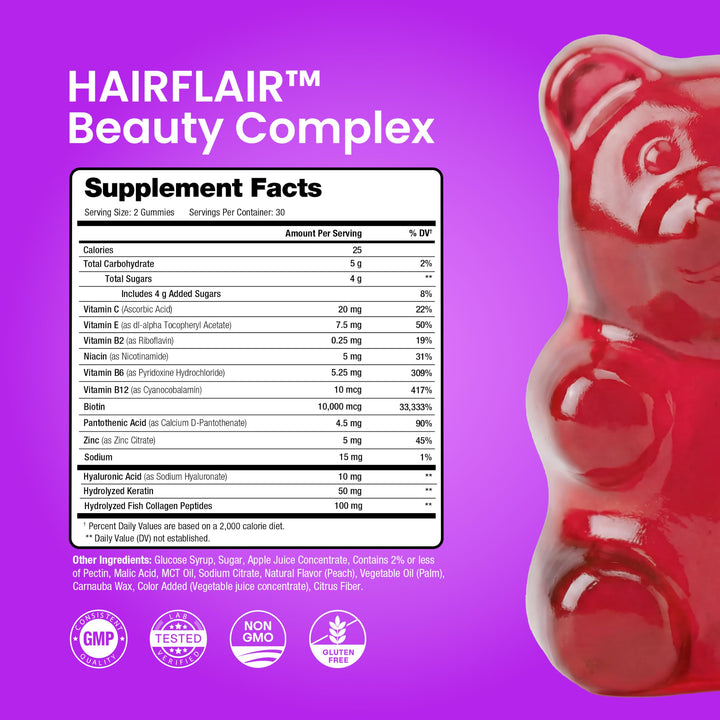 NutraChamps Biotin Gummies With Collagen And Keratin, 10000 mcg