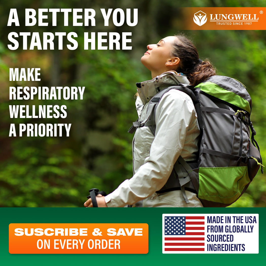LUNGWELL Lung & Respiratory Support Herbal Supplement, 60 Count