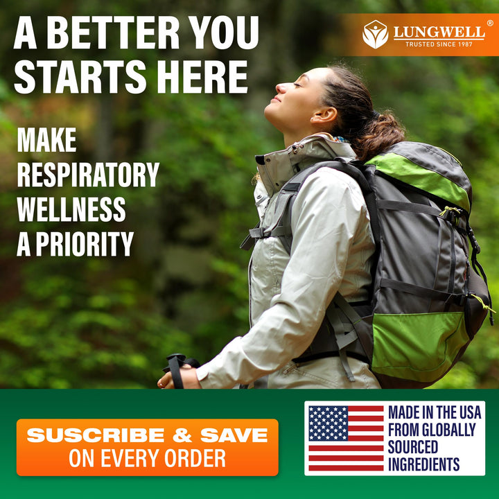 LUNGWELL Lung & Respiratory Support Herbal Supplement, 60 Count
