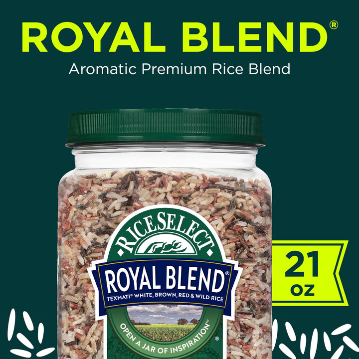 RiceSelect Royal Blend Rice, Texmati White Brown Wild Red, 21 oz