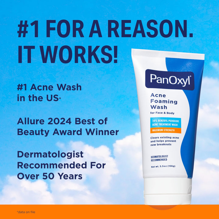 PanOxyl Acne Foaming Wash, 10%, 5.5 oz