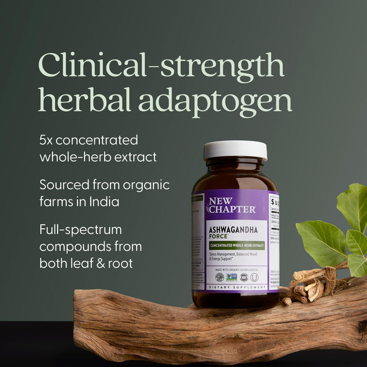 New Chapter Organic Ashwagandha Supplement, 60 Count