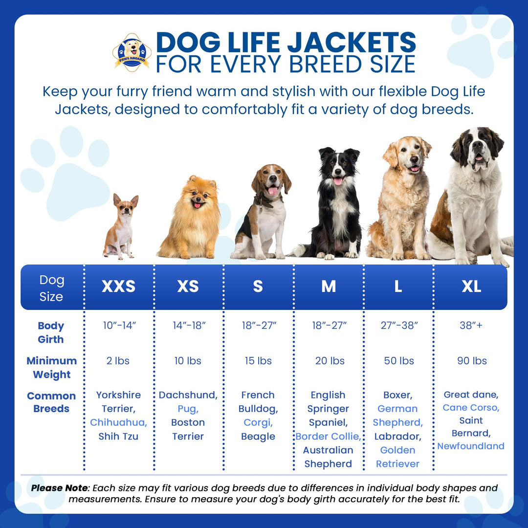 Paws Aboard Dog Life Jacket, Nautical, XX-Small