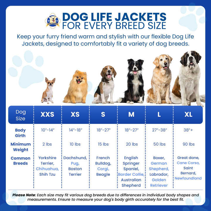Paws Aboard Dog Life Jacket, Nautical, XX-Small