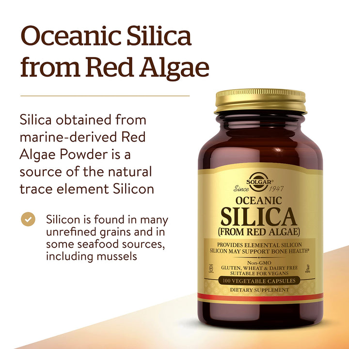 Solgar Oceanic Silica From Red Algae, 25 mg, 100 Count