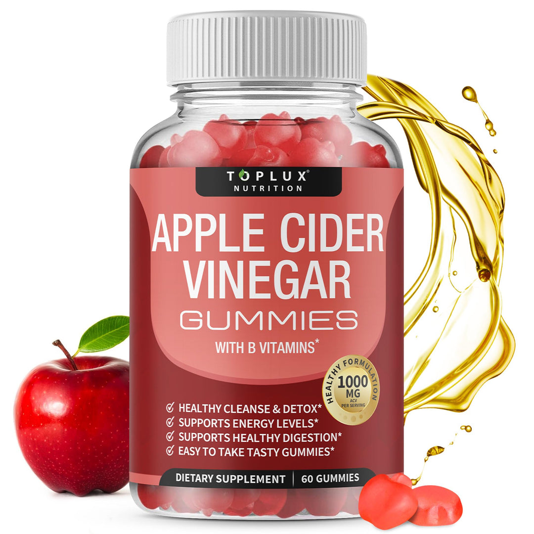 Toplux Apple Cider Vinegar Gummies, 1000mg, 60 Count