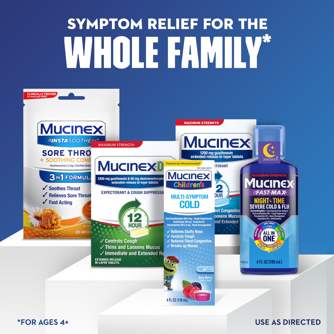 Mucinex Children's Multi-Symptom Cold Medicine, Very Berry, 4 fl oz
