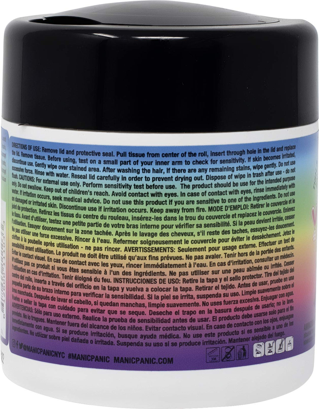 MANIC PANIC Dye Away Hair Dye Remover Wipes, 50 Count
