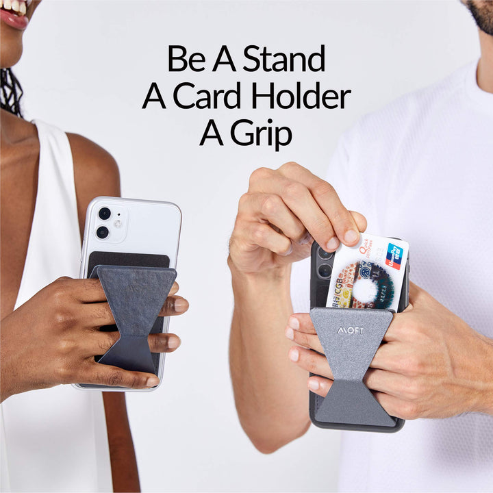MOFT Adhesive Card Holder And Phone Stand, Starry Grey