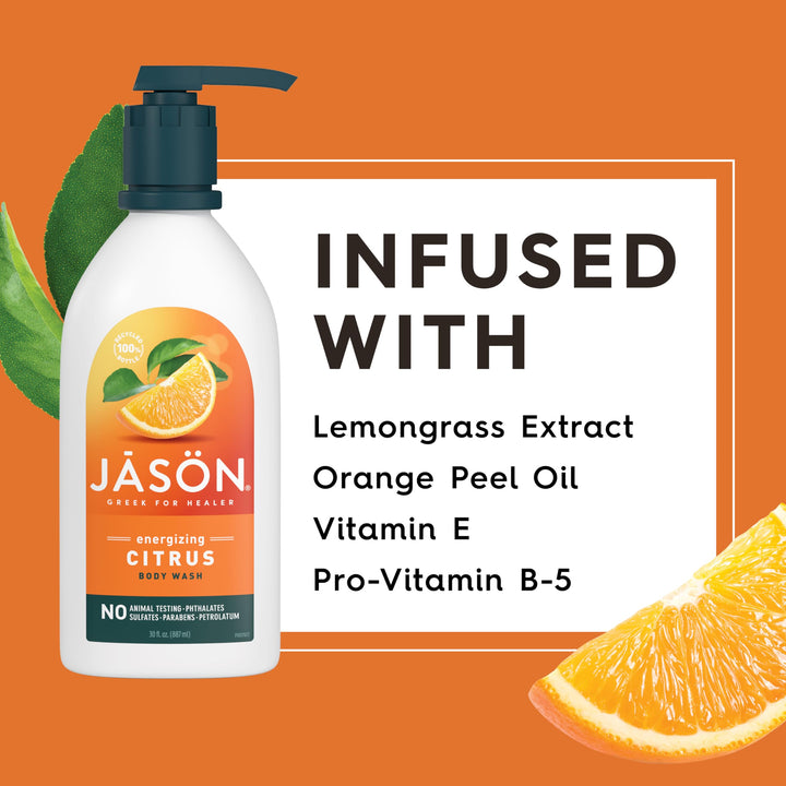 JASON Citrus Energizing Body Wash, 30 fl oz
