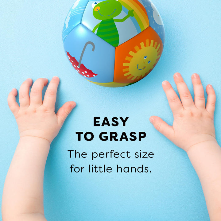 HABA Rainbow Soft Baby Ball, 4.5 in
