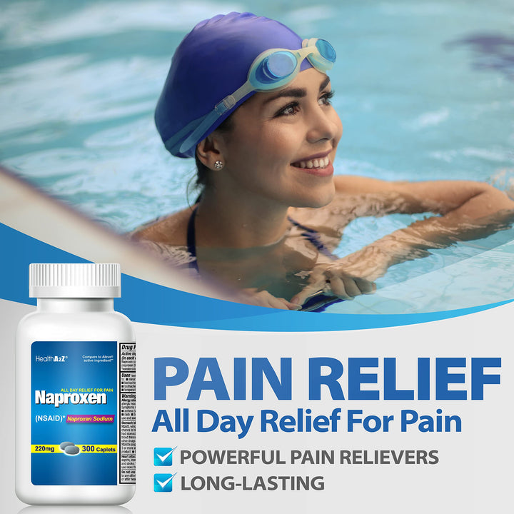 HealthA2Z Naproxen Sodium Tablets, 220 mg, 300 Count