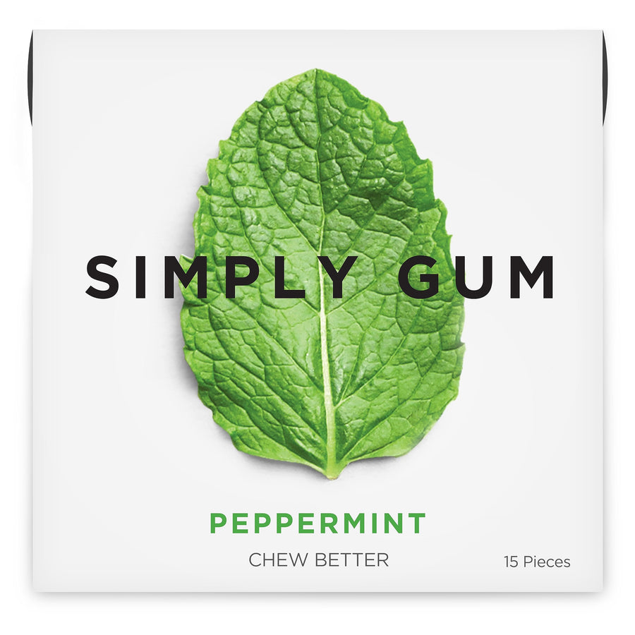 Simply Gum Gum, Natural Peppermint, 15 Count