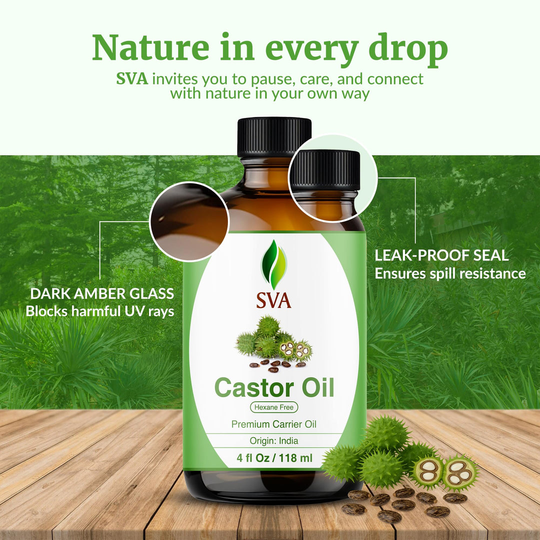 SVA Organics Castor Oil, 4 fl oz