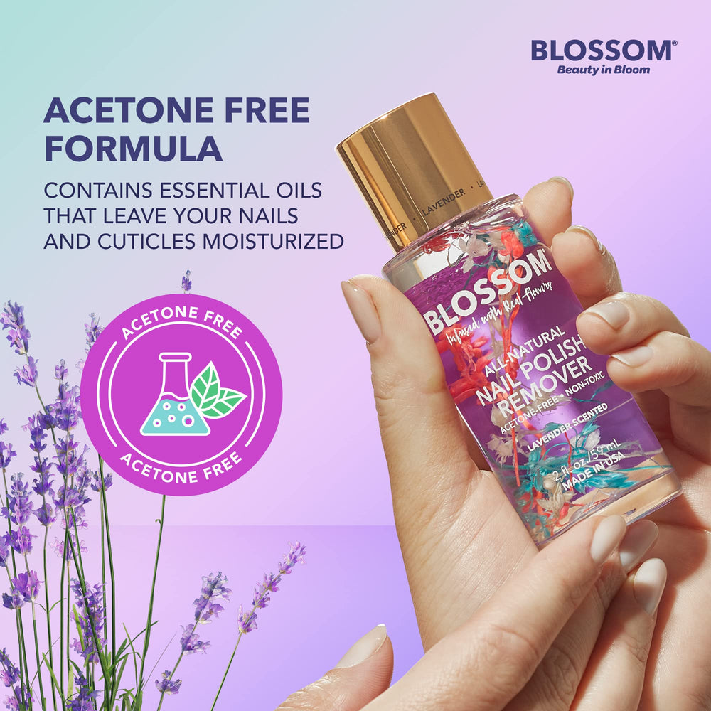 Blossom Nail Polish Remover, Lavender, 2 fl oz