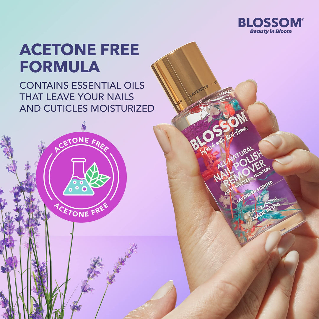 Blossom Nail Polish Remover, Lavender, 2 fl oz