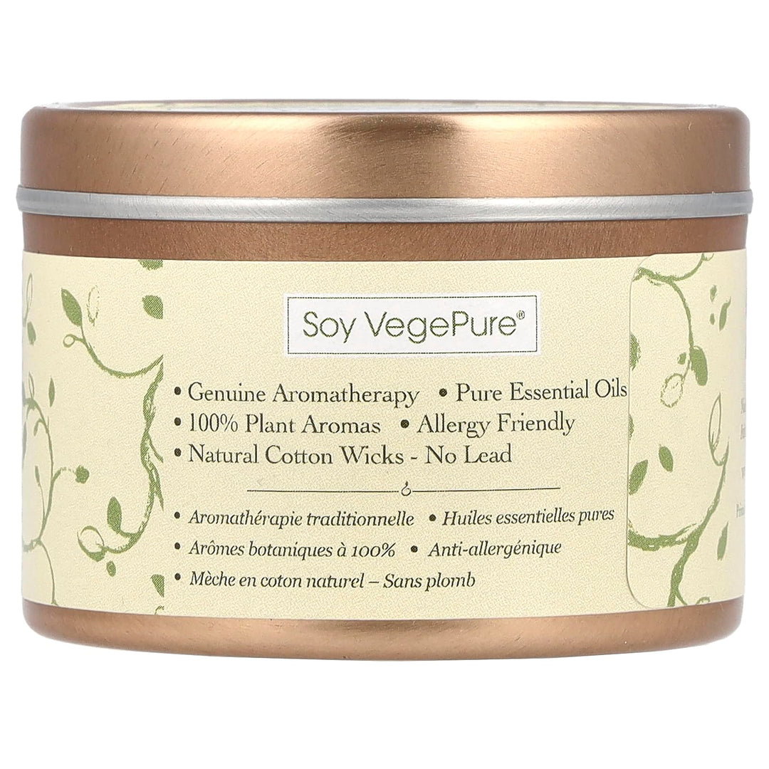 Aroma Naturals Meditation Candle, White Tin, Soy Wax, 2.8 oz