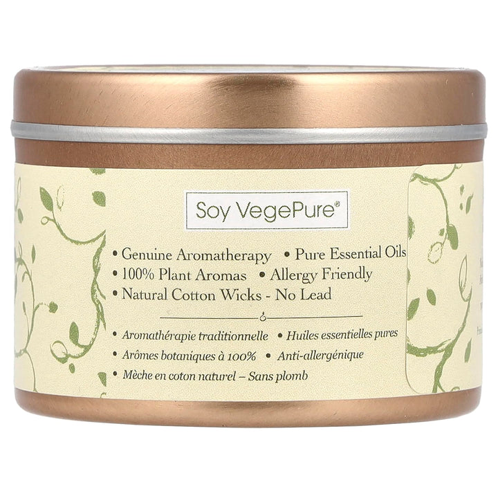 Aroma Naturals Meditation Candle, White Tin, Soy Wax, 2.8 oz