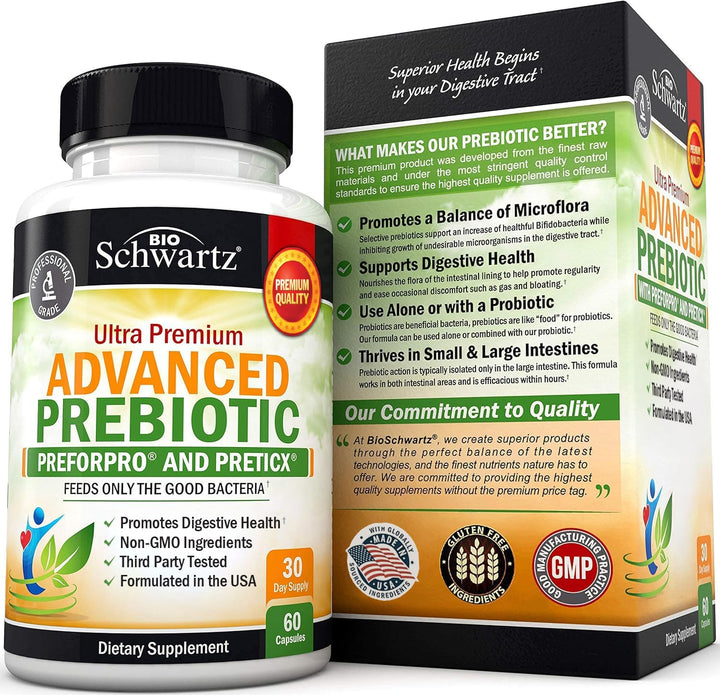 BioSchwartz Advanced Prebiotic Fiber Supplement, 60 Count