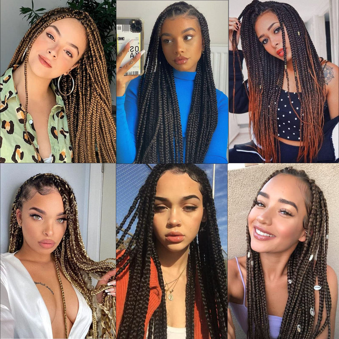 ROSDINA Pre-Stretched Braiding Hair, 2#, 8 Count