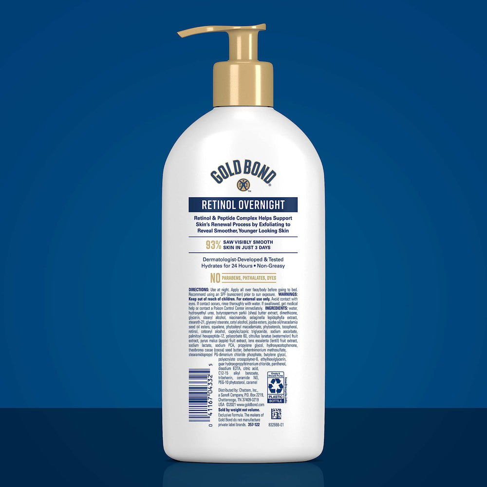 Gold Bond Age Renew Retinol Overnight Body And Face Lotion, 13 oz