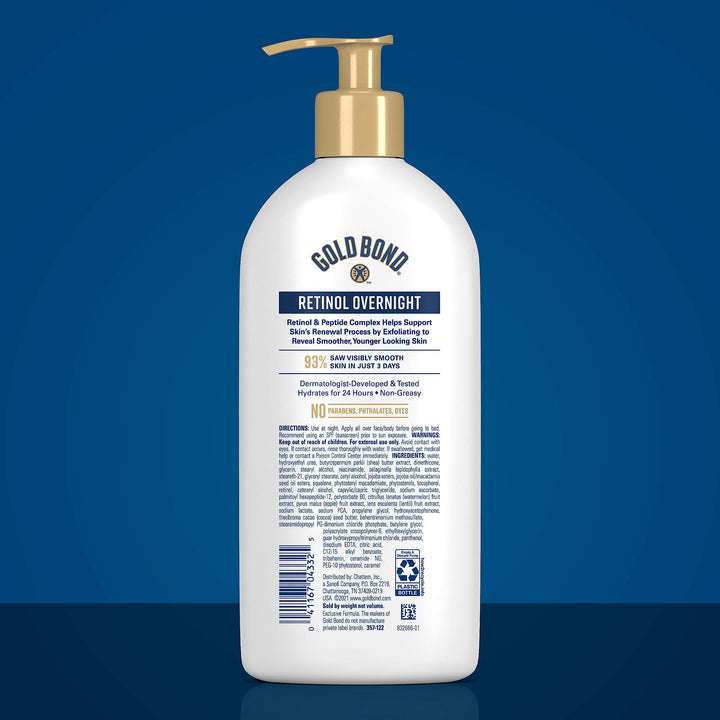 Gold Bond Age Renew Retinol Overnight Body And Face Lotion, 13 oz